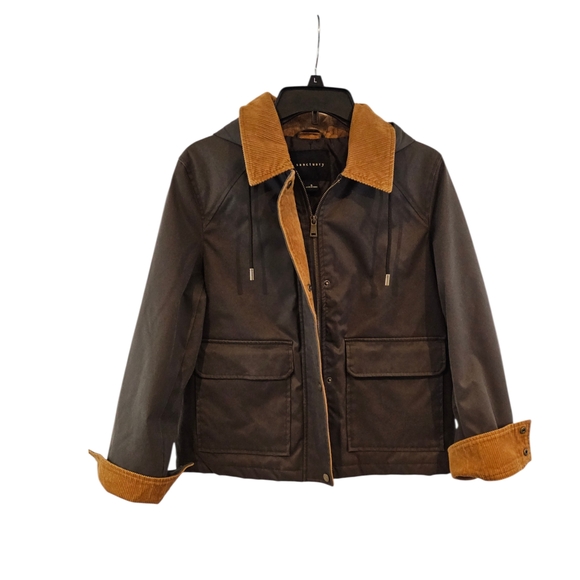 Sanctuary Jackets & Blazers - Sanctuary Size S Weather Resistant Jacket Corduroy Trim Utility Style Hooded